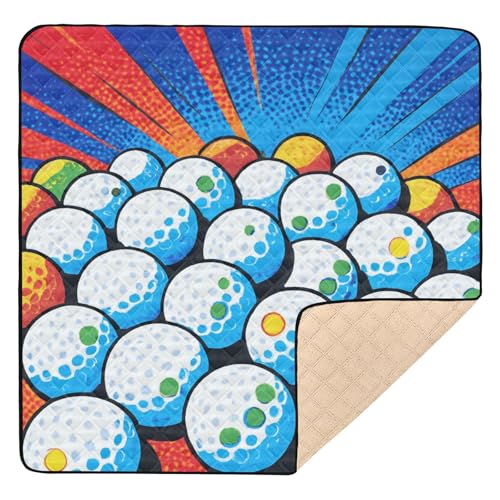 GuoChe Ball Cute Foldable for Floor 1-piece Baby Kick Crawling Mat for Baby Toddler Infant, 50'' x 50'' von GuoChe