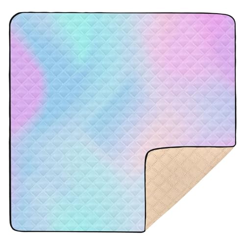 GuoChe Blur Spielmatte für Babys und Kleinkinder, groß, stabil, für drinnen und draußen, gemütlich, atmungsaktiv, Violett / Blau von GuoChe