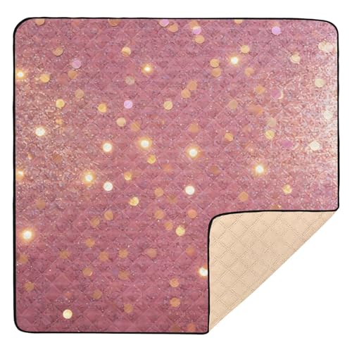 GuoChe Bright Shiny Dreamy Pink Purple Gold Large Non-Slip for Indoor Outdoor Comfortable Baby Kick von GuoChe