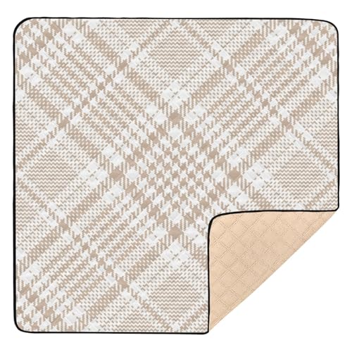 GuoChe Buffalo Plaid Check Tartan Schottland Beige Weicher Schaumstoff für Indoor Outdoor Wasserdicht Treten von GuoChe