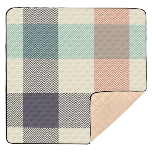 GuoChe Buffalo Plaid Orange Niedlich Faltbar für Boden 1 Stück Säugling Spielmatte für GuoChe Buffalo Plaid Orange Niedlich Faltbar für Boden 1 Stück Säugling Spielmatte für von GuoChe