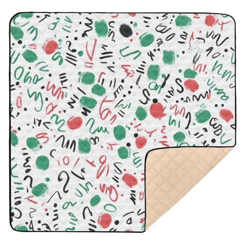 GuoChe Bunte Kritzelei Weihnachten weich dick für Boden bequeme Baby Krabbelmatte für Baby Kleinkind von GuoChe