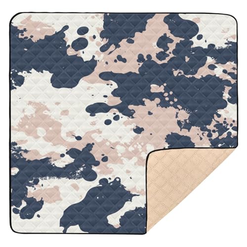GuoChe Camouflage-Muster, weich, gepolstert, für den Boden, gemütlich, atmungsaktiv, Spielzimmer-Aktivitätsmatte für Babys und Kinder, Dunkelblau von GuoChe