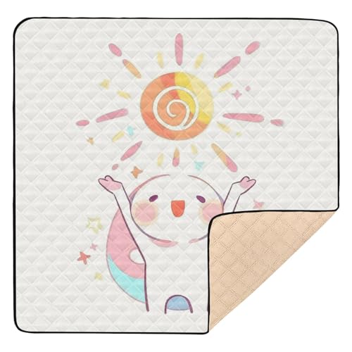 GuoChe Cartoon-Figur, die Sonne hält, weich, dick, für drinnen und draußen, wasserdicht, Spielzimmer, Aktivitätsmatte für von GuoChe
