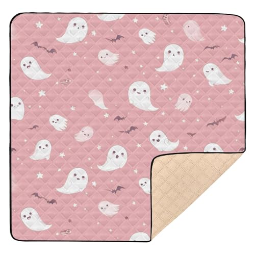 GuoChe Centric Spielmatte mit Halloween-Muster, weicher Schaumstoff für drinnen und draußen, waschbar, Reise-Spielmatte für Babys und Kinder von GuoChe