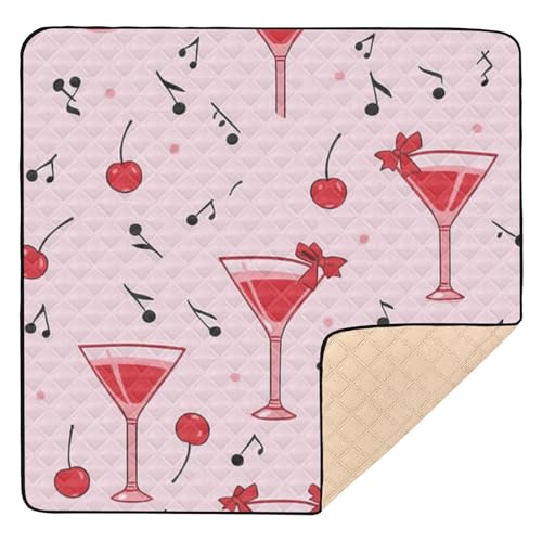 GuoChe Cherry Christmas Seamless Cute Foldable for Indoor Outdoor Lightweight Infant Play Mat for GuoChe Cherry Christmas Seamless Cute Foldable for Indoor Outdoor Lightweight Infant Play Mat for von GuoChe