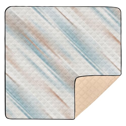 GuoChe Earth Dye Stripes große stabile für drinnen und draußen, waschbar, Baby-Spielmatte für den Bauch von GuoChe
