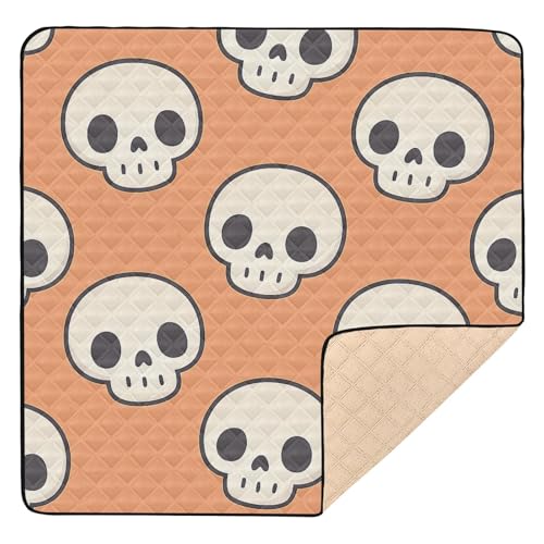 GuoChe Entzückendes Totenkopf-Muster für Halloween-Dekoration, weich gepolstert, für drinnen und draußen, wasserabweisend GuoChe Entzückendes Totenkopf-Muster für Halloween-Dekoration, weich gepolstert, für drinnen und draußen, wasserabweisend von GuoChe