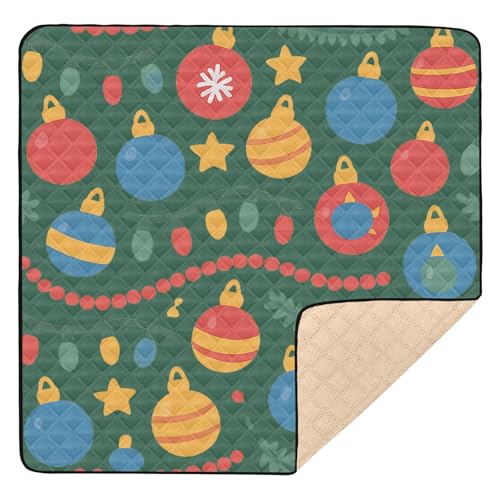 GuoChe Feiertagsdekorationsmuster, groß, stabil für Boden, tragbare Reise-Spielmatte für Baby, Kleinkind, Säugling, von GuoChe