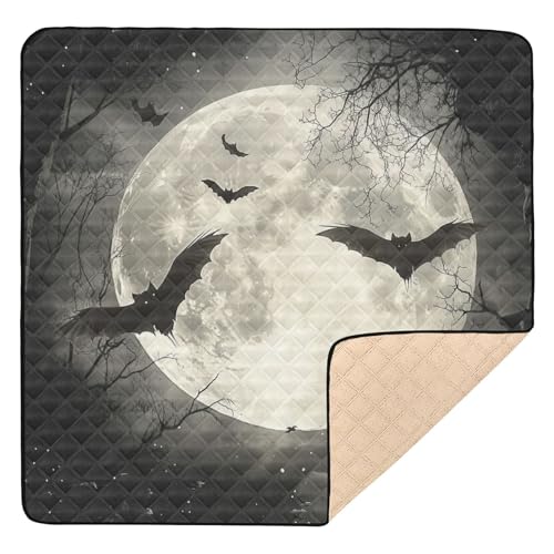 GuoChe Fledermaus Mond Nacht Halloween Szene weich gepolstert für drinnen und draußen, leichte Aktivitätsunterhaltungsmatte GuoChe Fledermaus Mond Nacht Halloween Szene weich gepolstert für drinnen und draußen, leichte Aktivitätsunterhaltungsmatte von GuoChe
