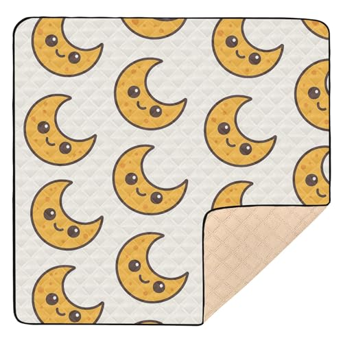 GuoChe Fröhliches Mond Motiv Halloween Muster Weichschaum für Indoor Outdoor Wasserabweisend Treten von GuoChe