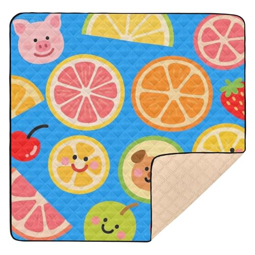 GuoChe Fruit Cute Foldable for Indoor Outdoor Waterproof Playroom Activity Mat for Baby Kids Toddlers von GuoChe