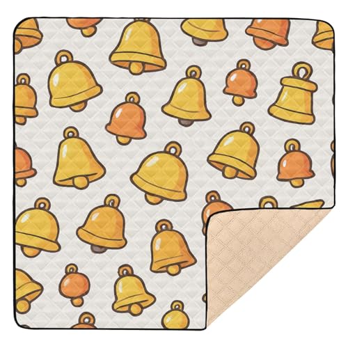 GuoChe Glockenmuster, weich, dick, für drinnen und draußen, gemütlich, atmungsaktiv, Bauch-Aktivitätsmatte für Babys und Kinder von GuoChe