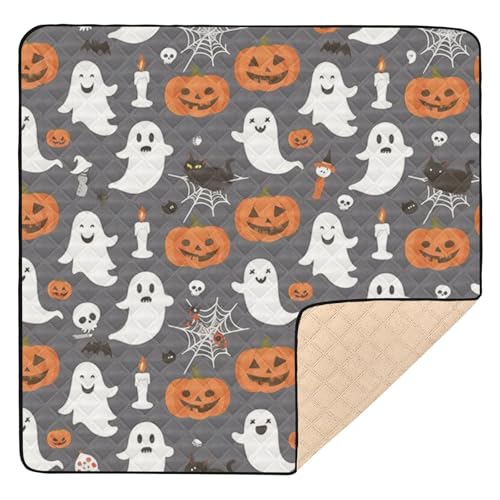 GuoChe Graues Kürbis-Halloween-Muster, niedlich, faltbar, für drinnen und draußen, wasserabweisend GuoChe Graues Kürbis-Halloween-Muster, niedlich, faltbar, für drinnen und draußen, wasserabweisend von GuoChe
