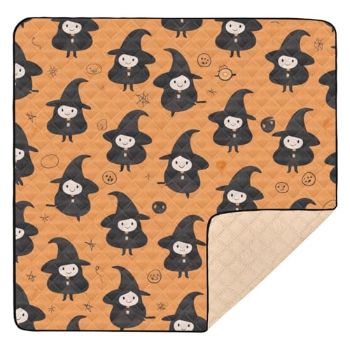 GuoChe Halloween-Hexenmuster-Hintergrund, weicher Schaumstoff für drinnen und draußen, waschbar, Baby-Kick-Krabbelmatte GuoChe Halloween-Hexenmuster-Hintergrund, weicher Schaumstoff für drinnen und draußen, waschbar, Baby-Kick-Krabbelmatte von GuoChe