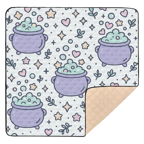 GuoChe Halloween Magic Cauldrons Soft Foam for Floor Waterproof Baby Play Tummy Time Mat for von GuoChe