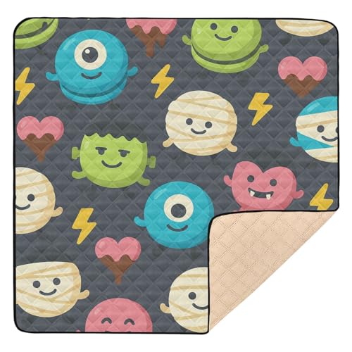 GuoChe Halloween Midnight Monster Macarons Cute Foldable for Floor Non-Toxic Baby Kick Crawling Mat for GuoChe Halloween Midnight Monster Macarons Cute Foldable for Floor Non-Toxic Baby Kick Crawling Mat for von GuoChe