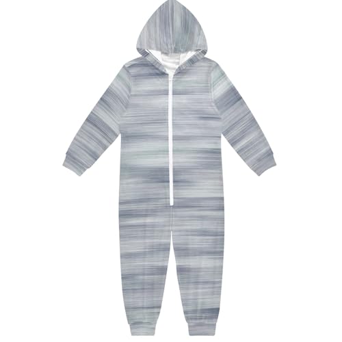 GuoChe Kinder-Pyjama, Flanell, Reißverschluss, Kapuze, für Mädchen, Heimkleidung, 5–14 Jahre, Grau/Blau, Camouflage-Farbe, Bunt, 13-14 Jahre von GuoChe
