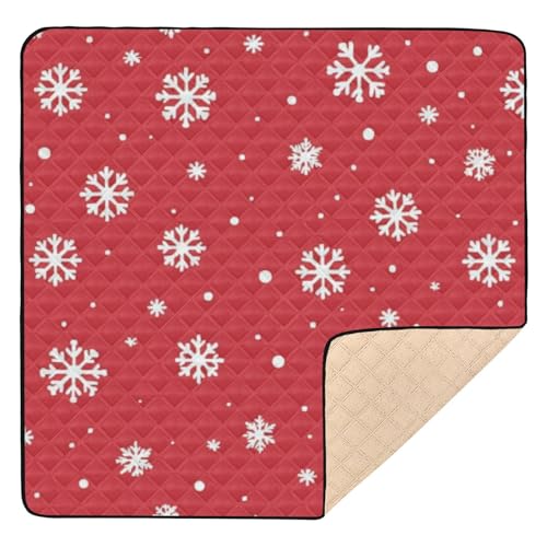 GuoChe Klassische rote Schneeflocke, weicher Schaumstoff für Boden, gemütlich, atmungsaktiv, Baby-Krabbelmatte für Baby und Kleinkind GuoChe Klassische rote Schneeflocke, weicher Schaumstoff für Boden, gemütlich, atmungsaktiv, Baby-Krabbelmatte für Baby und Kleinkind von GuoChe