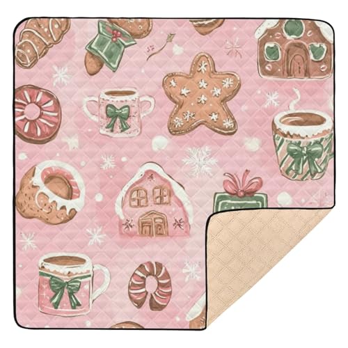 GuoChe Lebkuchenhaus Weihnachten Nahtlos Weich Dick für Boden Waschbar Baby Kick Krabbelmatte für Baby von GuoChe