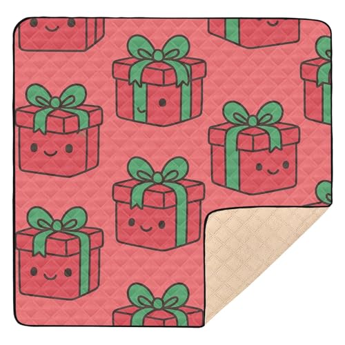 GuoChe Lebkuchenstern Weihnachten Nahtlos Weich Dick für Boden Waschbar Säugling Spielmatte für Babys von GuoChe