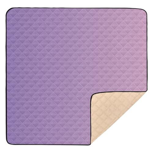 GuoChe Lila Farbverlauf, niedlich, faltbar, für drinnen und draußen, bequeme Baby-Spielmatte für Babys von GuoChe