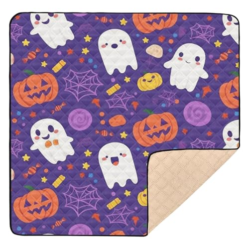 GuoChe Lila Kürbis Halloween Muster Druck Groß Stilvoll für Indoor Outdoor Wasserdicht Gepolstert Spielen GuoChe Lila Kürbis Halloween Muster Druck Groß Stilvoll für Indoor Outdoor Wasserdicht Gepolstert Spielen von GuoChe