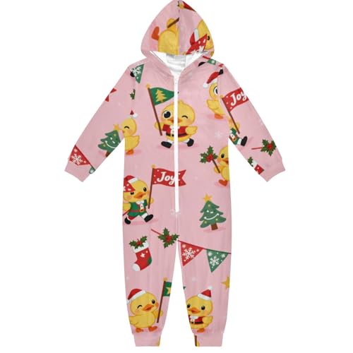 GuoChe Mädchen-Schlafanzug, Fleece, Reißverschluss, Kapuze, Heimkleidung, 5–14 Jahre, Weihnachtsenten-Flagge, 1 Stück, Bunt, 7-8 Jahre GuoChe Mädchen-Schlafanzug, Fleece, Reißverschluss, Kapuze, Heimkleidung, 5–14 Jahre, Weihnachtsenten-Flagge, 1 Stück, Bunt, 7-8 Jahre von GuoChe