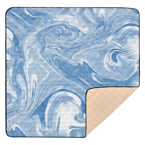 GuoChe Matte aus Marmor, bunt, weich gepolstert, für drinnen und draußen, waschbar, für Babys, Kinder, Kleinkinder von GuoChe