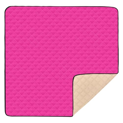 GuoChe Niedliche, faltbare Matte für drinnen und draußen, komfortable Aktivitätsunterhaltungsmatte für Babys und Kinder, Tiefrosa von GuoChe