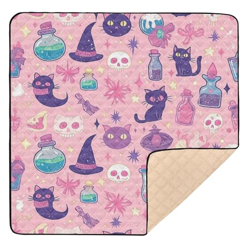GuoChe Niedliche Halloween-Trank-Katze, niedlich, faltbar, für drinnen und draußen, tragbare Spielmatte für Kleinkinder GuoChe Niedliche Halloween-Trank-Katze, niedlich, faltbar, für drinnen und draußen, tragbare Spielmatte für Kleinkinder von GuoChe