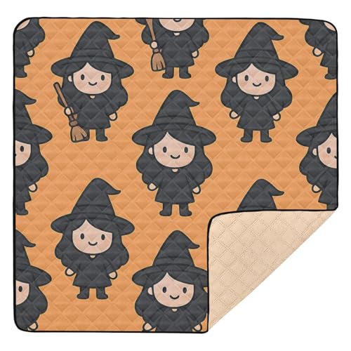 GuoChe Niedliche Hexe Charakter Halloween Muster Groß rutschfest für Boden Waschbar Bauch Zeit Matte für Babys GuoChe Niedliche Hexe Charakter Halloween Muster Groß rutschfest für Boden Waschbar Bauch Zeit Matte für Babys von GuoChe