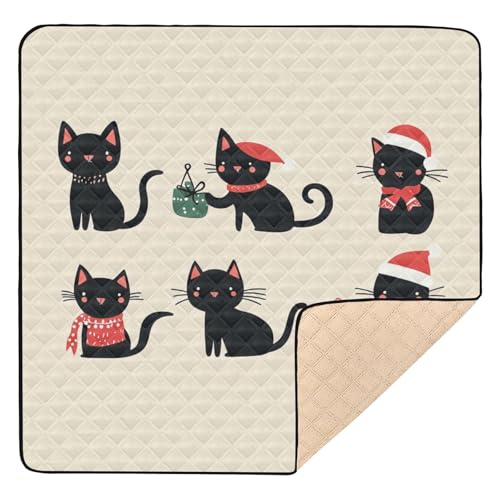 GuoChe Niedliche schwarze Katze, weich gepolstert, für drinnen und draußen, wasserdichte Trittmatte für Babys und Kinder GuoChe Niedliche schwarze Katze, weich gepolstert, für drinnen und draußen, wasserdichte Trittmatte für Babys und Kinder von GuoChe