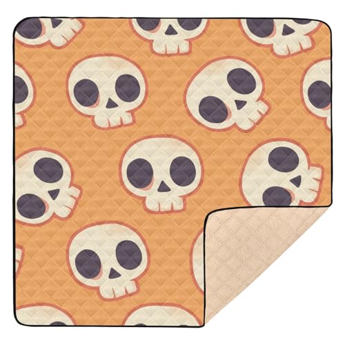 GuoChe Niedlicher Halloween-Hintergrund mit Totenkopf-Muster, groß, stabil, für drinnen und draußen, wasserdicht, Treten GuoChe Niedlicher Halloween-Hintergrund mit Totenkopf-Muster, groß, stabil, für drinnen und draußen, wasserdicht, Treten von GuoChe