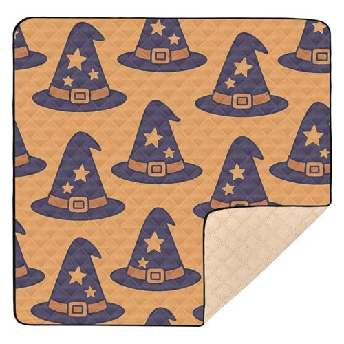 GuoChe Niedliches Hexenhut-Muster für Halloween, weicher Schaumstoff für drinnen und draußen, gemütlich, atmungsaktiv, Bauchzeit & von GuoChe