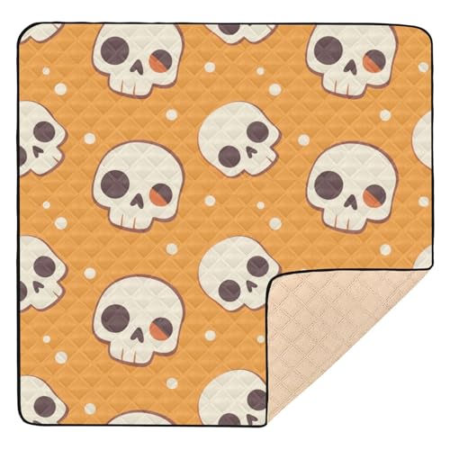 GuoChe Niedliches Totenkopf-Muster, Halloween-Hintergrund, weich, dick, für drinnen und draußen, 1-teilige Trittmatte GuoChe Niedliches Totenkopf-Muster, Halloween-Hintergrund, weich, dick, für drinnen und draußen, 1-teilige Trittmatte von GuoChe