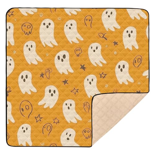 GuoChe Orange Star Halloween Muster Weich Dick für Boden Leichte Baby Krabbelmatte für Baby Kinder von GuoChe