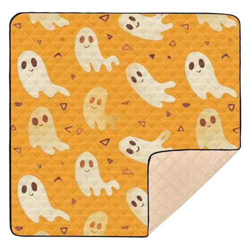 GuoChe Orangefarbene Silhouette, Halloween-Druck, weich, dick, für drinnen und draußen, wasserabweisend, Bauch-Zeitmatte GuoChe Orangefarbene Silhouette, Halloween-Druck, weich, dick, für drinnen und draußen, wasserabweisend, Bauch-Zeitmatte von GuoChe