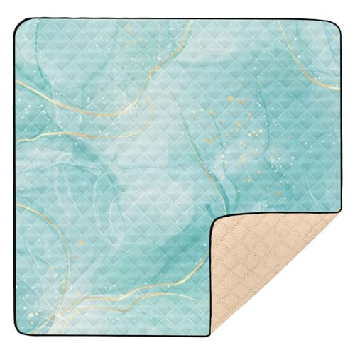GuoChe Pastell Cyan Mint Liquid Marble Cute Foldable for Floor 1pc Tummy Time Mat for Babies GuoChe Pastell Cyan Mint Liquid Marble Cute Foldable for Floor 1pc Tummy Time Mat for Babies von GuoChe