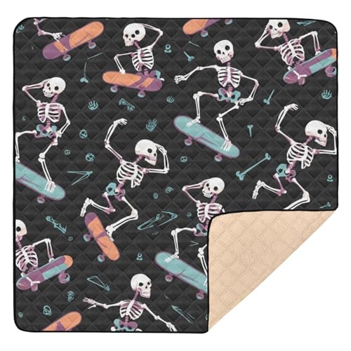 GuoChe Skelett-Skateboard, Halloween, weicher Schaumstoff, für drinnen und draußen, ungiftige Spielmatte für Babys GuoChe Skelett-Skateboard, Halloween, weicher Schaumstoff, für drinnen und draußen, ungiftige Spielmatte für Babys von GuoChe