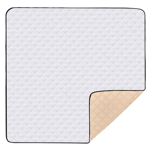 GuoChe Spielmatte für Babys und Kleinkinder, groß, stilvoll, für drinnen und draußen, wasserdicht, 127 cm, Weiß von GuoChe