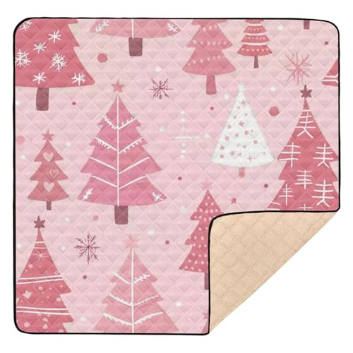 GuoChe Spielmatte mit Weihnachtsbäumen, groß, stabil, für drinnen und draußen, waschbar, gepolstert, für Babys und Kleinkinder von GuoChe