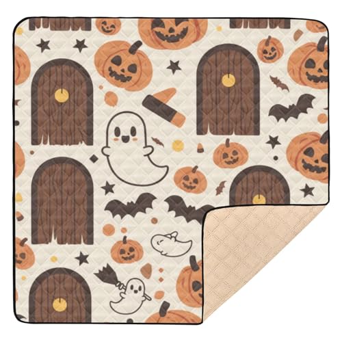 GuoChe Vintage-Tür-Halloween-Druck, weich, dick, für Boden, 1-teilig, Spielzimmer-Aktivitätsmatte für Baby von GuoChe