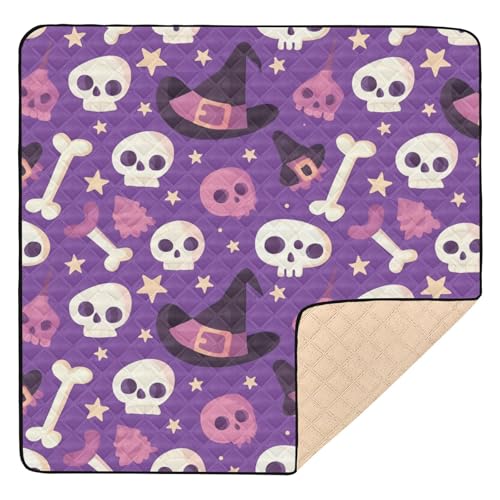 GuoChe Violetter Totenkopf-Hexenhut, Halloween-Muster, weich, dick, für den Boden, leicht, Aktivität, Unterhaltungsmatte GuoChe Violetter Totenkopf-Hexenhut, Halloween-Muster, weich, dick, für den Boden, leicht, Aktivität, Unterhaltungsmatte von GuoChe