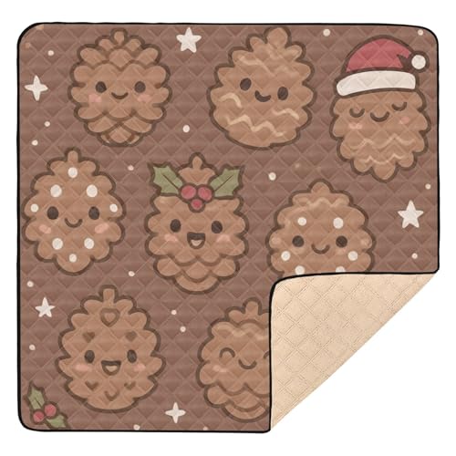 GuoChe Weiche Schaumstoffmatte mit Tannenzapfen-Muster, tragbar, für Babys, Kinder, Kleinkinder von GuoChe