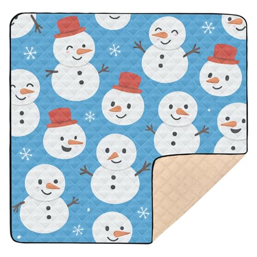 GuoChe Weihnachts-Schneemänner-Muster, groß, rutschfest, für drinnen und draußen, ungiftige Säuglingsspielmatte für Babys GuoChe Weihnachts-Schneemänner-Muster, groß, rutschfest, für drinnen und draußen, ungiftige Säuglingsspielmatte für Babys von GuoChe