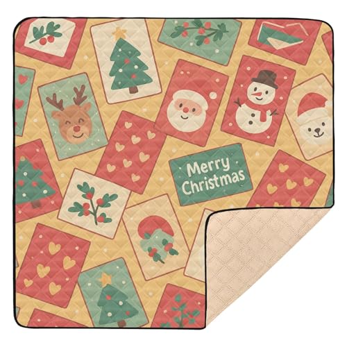GuoChe Weihnachtskarten-Muster, weicher Schaumstoff für drinnen und draußen, 1-teilige Bauchzeit-Aktivitätsmatte für GuoChe Weihnachtskarten-Muster, weicher Schaumstoff für drinnen und draußen, 1-teilige Bauchzeit-Aktivitätsmatte für von GuoChe