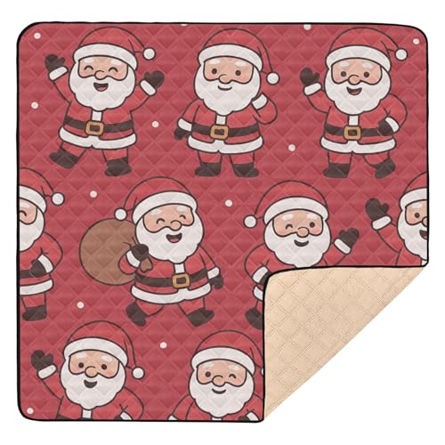 GuoChe Weihnachtsmann-Muster, weich, dick, für Boden, waschbar, Spielzimmer, Aktivitätsmatte für Baby, Kleinkind, Säugling, von GuoChe