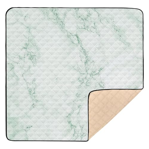 GuoChe White Marble Green Large Sturdy for Indoor Outdoor Portable Baby Kick Crawling Mat for von GuoChe