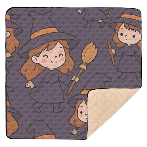 Hexenfigur, Halloween-Grafik, weich gepolstert, für drinnen und draußen, wasserdicht, Bauchzeit und Krabbeln von GuoChe